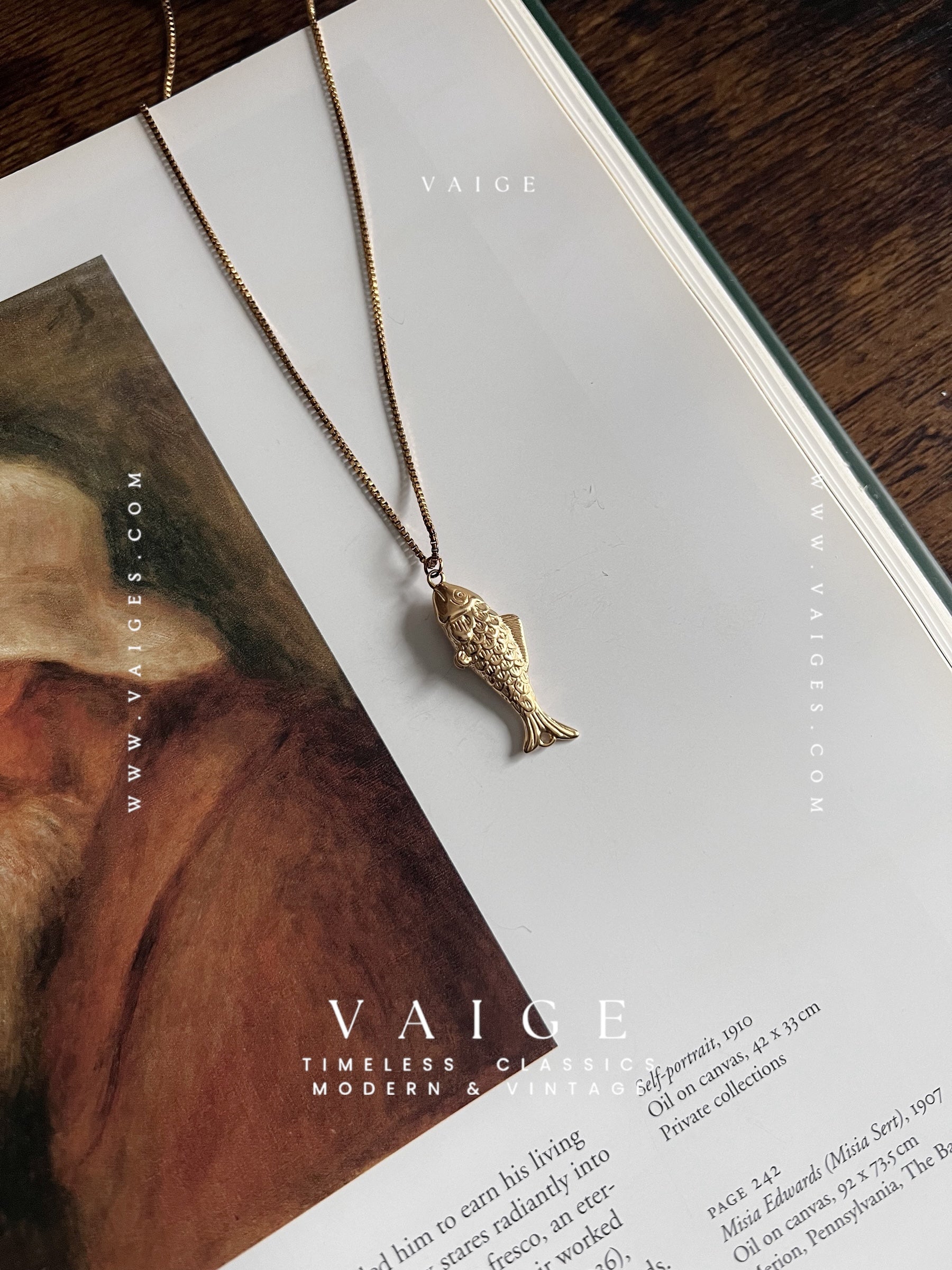 Roselle Fish Necklace